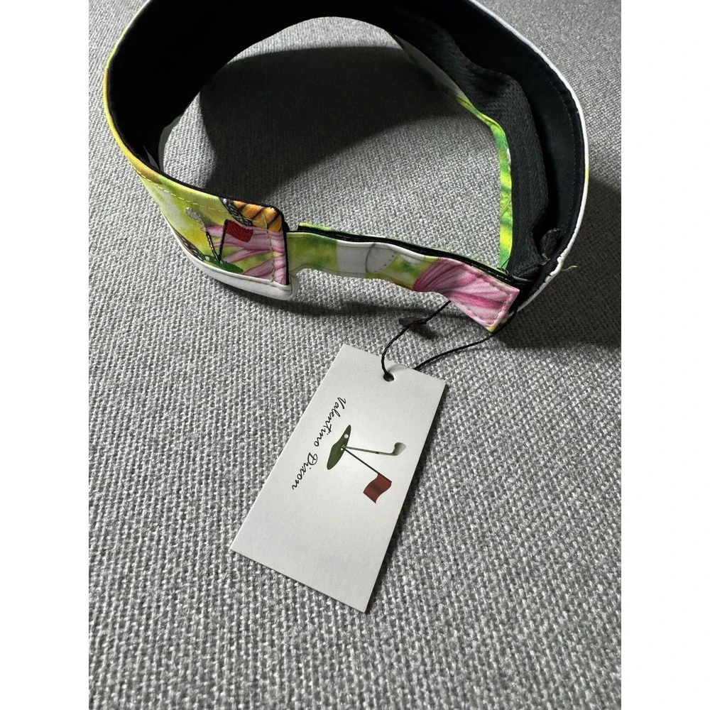 Valentino Dixon Women's Golf Adj. Performance Visor Butterfly Scenic Landscape.